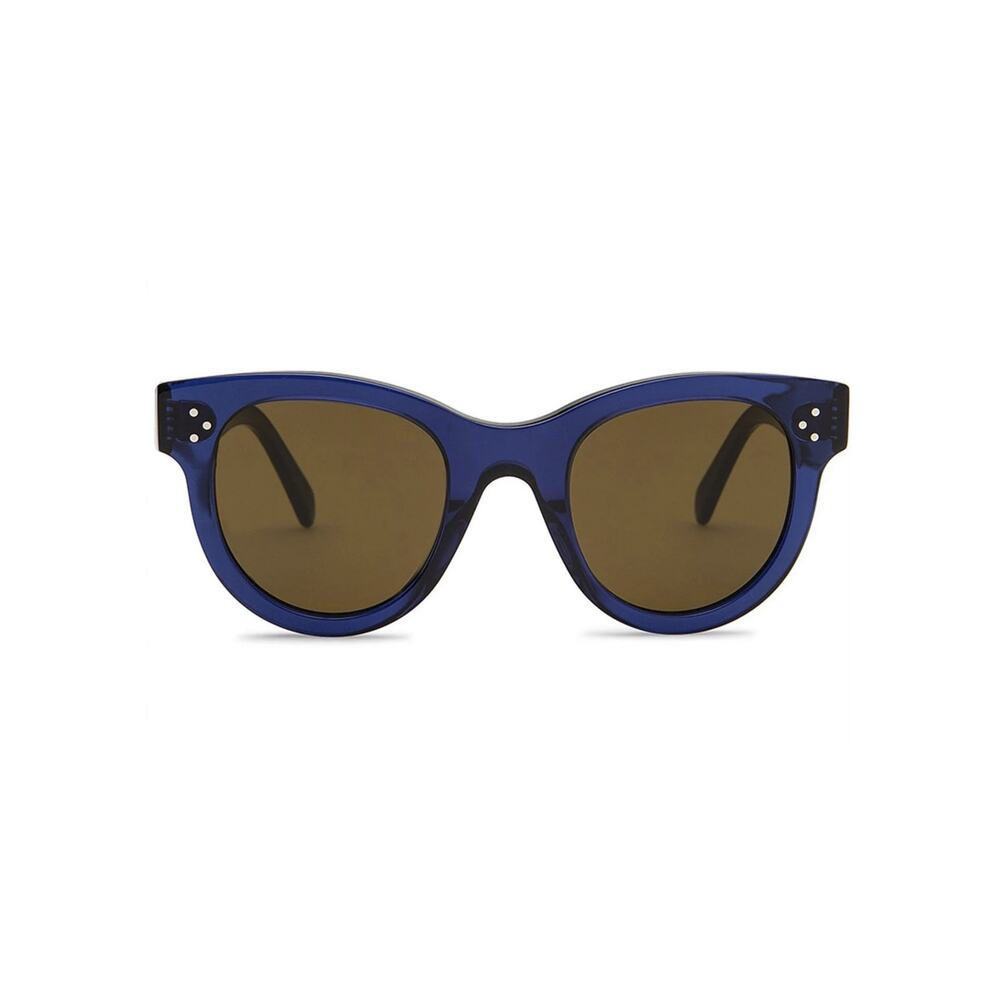 Celine CL4003IN 90E Baby Audrey Blue Frame Brown Gradient Oval Sunglasses - Picture 2 of 9